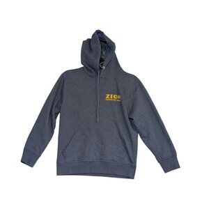 Zion National Park Hoodie S Gray Cotton/Polyester Blend By USA Apparel